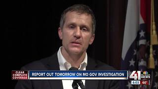 Greitens investigation report to be released Wednesday