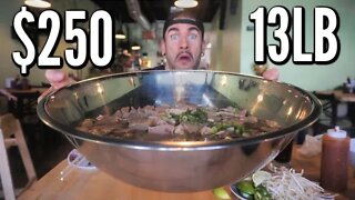 $250 UNDEFEATED PHO CHALLENGE | Giant Pho In Washington | Man Vs Food