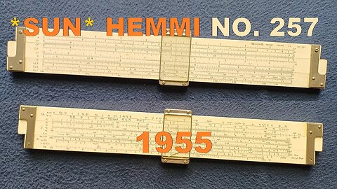 SHOW AND TELL 145: Slide Rule, Sun Hemmi No. 257 Chemical Engineer, Date Code FG = 1955 July