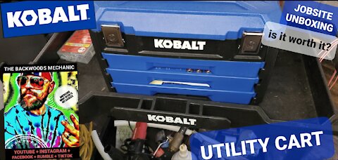 KOBALT 2 SHELF UTILITY CART UNBOXING & PREVIEW