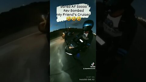 Bored Soooooo Rev Bombing my Friend's Cruiser... Wait for the Sound 🤣😛🤪🤭😉😳