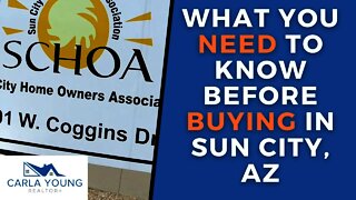 What You Need To Know Before Buying in Sun City Az