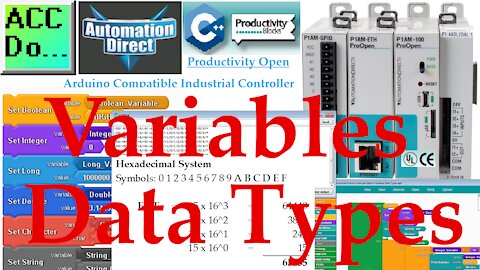 Productivity Open P1AM Arduino Variables Data Types