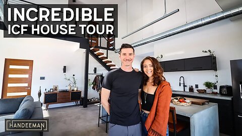 INCREDIBLE HOUSE TOUR - Couple build ICF dream house in desert | Off Grid