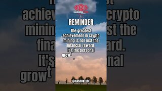 Journey of Personal Growth Through Crypto Mining #shorts #crypto