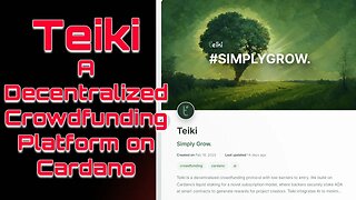 AGC CryptoBytes - Teiki A Decentralized Crowdfunding Platform on Cardano