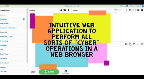 Intuitive web application to perform all sorts of "cyber" operations in a web browser