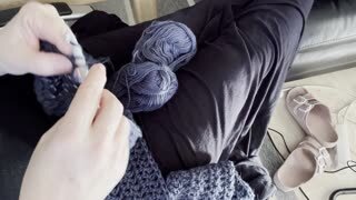 A quiet moment where I crochet