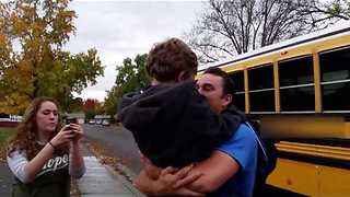 Special needs child thrilled by older brother's surprise visit home