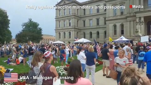 USA - Michigan - Lansing (Rally against vaccinemandates, masks and passports) [August 6, 2021]