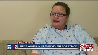 Tulsa woman injured in violent dog attack