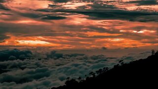 Sky morning view with peaceful music