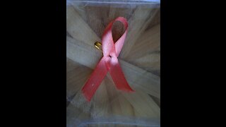 Pink Cancer Ribbon balloon