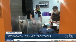 State won't allow haircuts outdoors