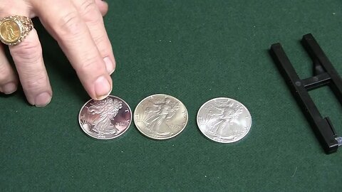 Testing Fake Silver 1oz Eagles vs. real one with coin pinger