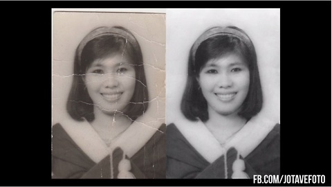 Old photo restored with unbelievable results