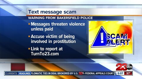 Bakersfield Police warn of text message scam