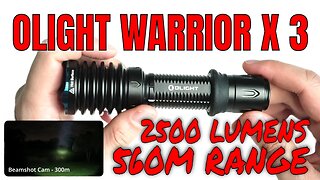 Olight Warrior X 3 - Unique Tactical Thrower Flashlight with 2500 Lumens and 560m Range!