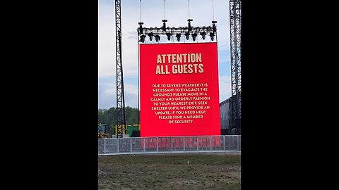 Ontario music festival forced to briefly evacuate due to severe thunderstorm #shorts