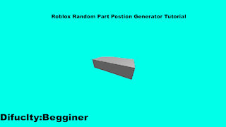 Roblox Studio Random Part Postion Generator Tutorial