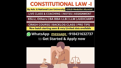 CONSTITUTION LAW -I