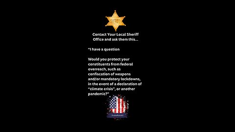 Confirm your Sheriff upholds the Constitution