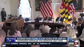 Governor Hogan pushing to start school after Labor Day