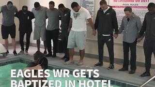Eagles WR Gets Baptized In Hotel Pool Before Game Against Panthers