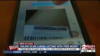 Online scam luring victims with promise of free money