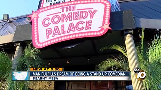 Man fufills dream of being a comedian