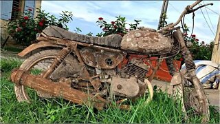 Rebuild antique Minsk 125cc 2-stroke motorcycle |Restoration of Aist 125 1983s