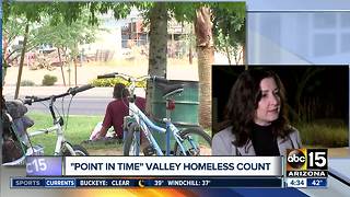 Volunteers counting homeless population in Tempe