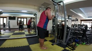 V Bar Triceps Pushdown Andre