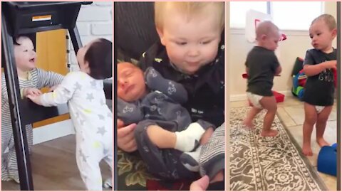 Best Videos Of Funny Twin Babies Compilation - Twins Baby Video