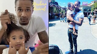 Blueface Brother Andre Attempts To Braid Daughter Avery's Hair Before Going To The Park! 💁🏾‍♀️