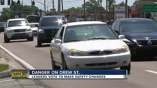 City council moves forward on changes along "dangerous" Drew St.