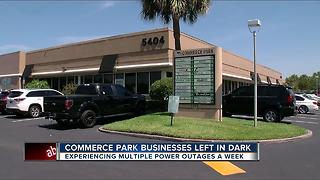 Commerce Park businesses left in the dark