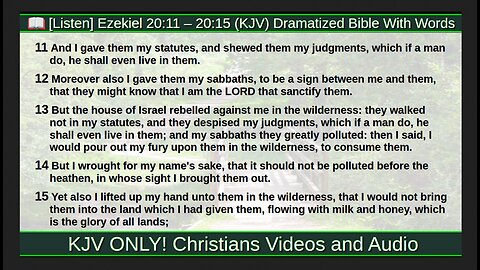 📖 [Listen] Ezekiel 20:11 – 20:15 (KJV) Dramatized Bible With Words