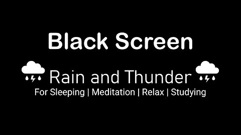 10 Hours of Gentle Rain and Thunder Sounds For Sleeping | Meditation | Relax | Study | Black Screen
