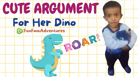 Adorable Girl's Dino Defense! 😍🦖