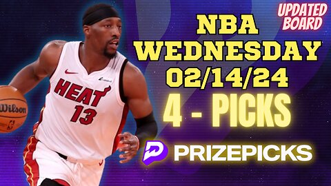 #PRIZEPICKS | BEST PICKS FOR #NBA WEDNESDAY | 02/14/24 | BEST BETS | #BASKETBALL | TODAY | PROP BETS