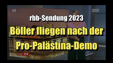 🟥 Böller fliegen nach der Pro-Palästina-Demo (21.10.2023 ∙ rbb24 ∙ rbb Fernsehen)