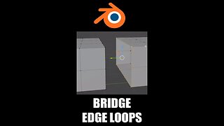 How to Bridge Edge Loops in Blender! Modeling Tip. #b3d #shorts