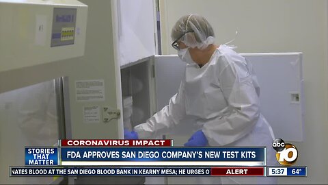 FDA approves San Diego company's new Coronavirus test kits