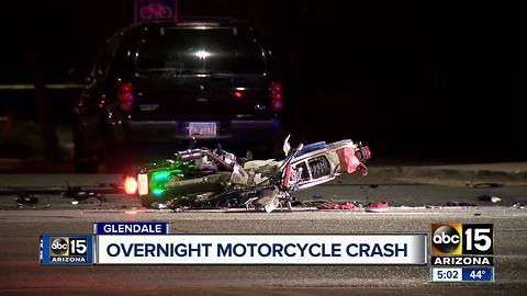 Motorcycle wrecks in Glendale overnight