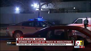 Woman struck and killed by truck in Middletown