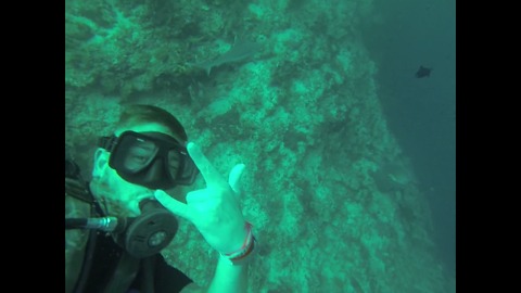 SO MANY SHARKS! LOST DIVER CANNOT BELIEVE HIS LUCK!