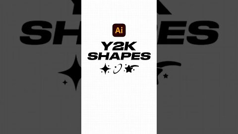 Y2K Shape Vectors Tutorial - Adobe Illustrator CC #shorts
