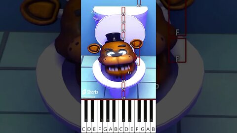 Skibidi toilet but its FNAF (@Xickel) - Octave Piano Tutorial