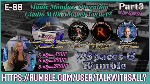 🔥MANIC MONDAY SHOW🔥✨Operation GLADIO✨ 06-24-24 (7:45pmET/6:45pmCT/5:45pmMT)